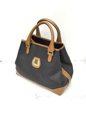 Lancel 2WAY Shoulder Bag Handbag Pocket Leather Black Brown with Storage Bag