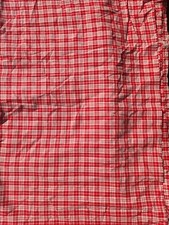 Red  White Plaid Fabric