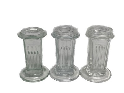 (3) Lab Glass 5-Slide Coplin Staining Jars (No Screw Cap Lid) For 3  x 1  Slides