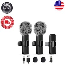 Portable Lavalier Microphone for iPhone iPad - 2-Pack with Crystal-Clear Audio