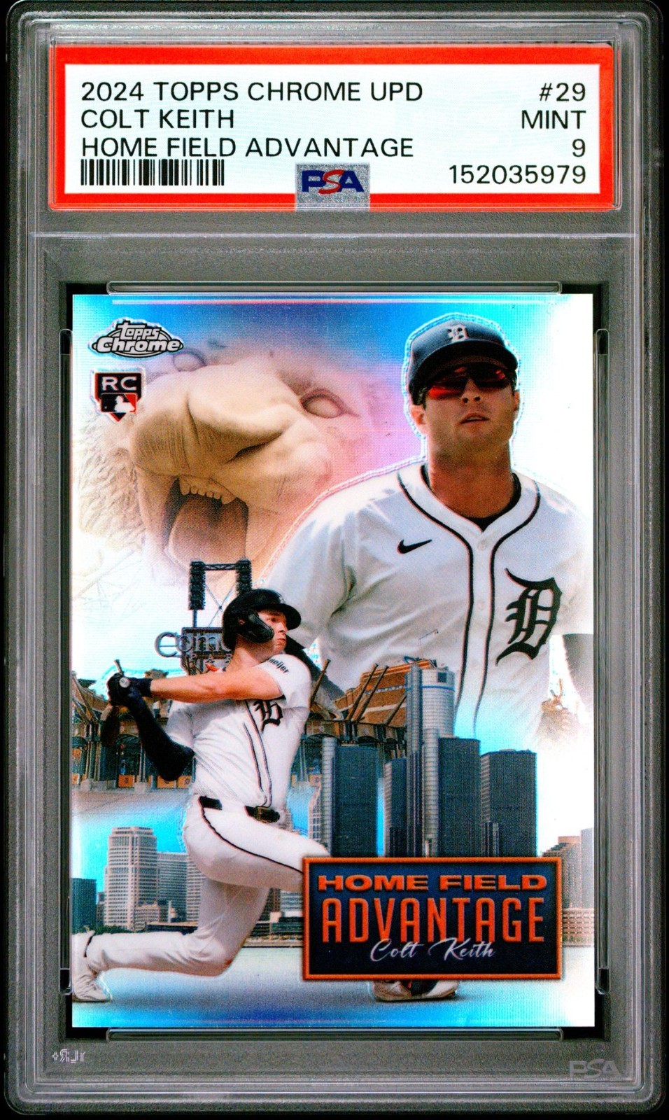 2024 TOPPS CHROME UPDATE HOME FIELD ADVANTAGE #29 COLT KEITH SSP PSA 9 MINT