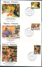 POLYNESIE FRANCAISE FDC EPJ 263/265 folklore polynésien