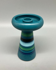 MCM ROSENTHAL NETTER BITOSSI ART POTTERY BOWL CANDLESTICK BLUE