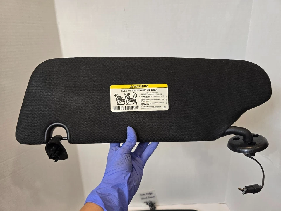 2008-16 Dodge Grand Caravan Chrysler Town Country Sun Visors Homelink Black A179 - Image 2 of 4