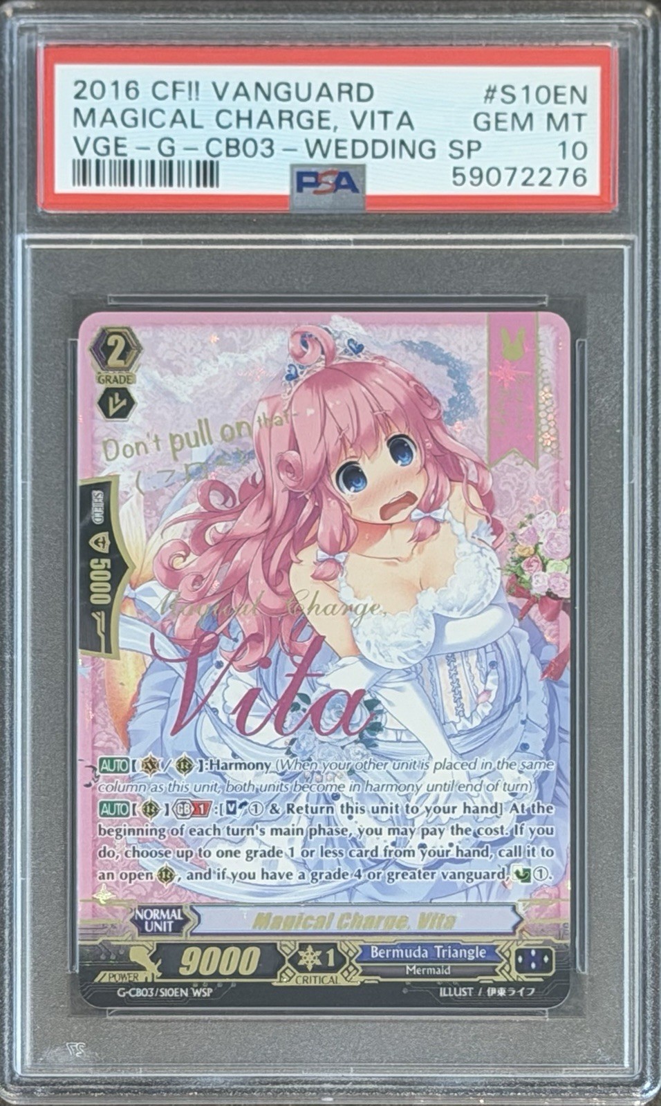 Magical Charge, Vita Wedding SP 2016 PSA 10 G-CB03/S10EN Cardfight Vanguard POP1
