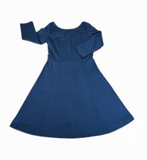 Banana Republic Women's Midi Dress Size 4 3/4 Sleeves Teal Blue