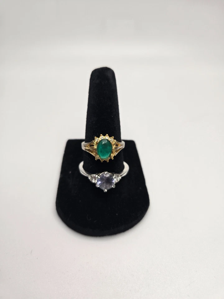 Vintage Ring Bundle-5 Rings with Large Variety of Gemstones and Band Colors - Image 3 of 4