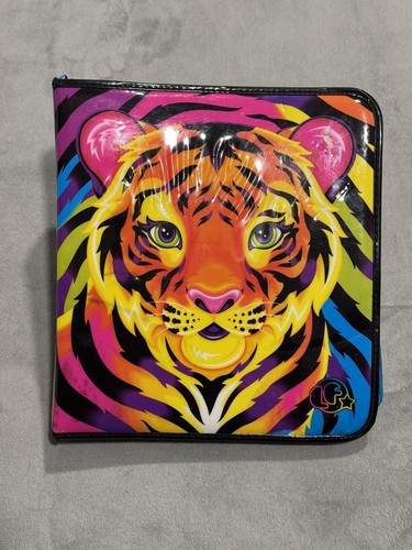 Vintage 1990's Lisa Frank Rainbow Tiger Trapper Keeper Three Ring Binder