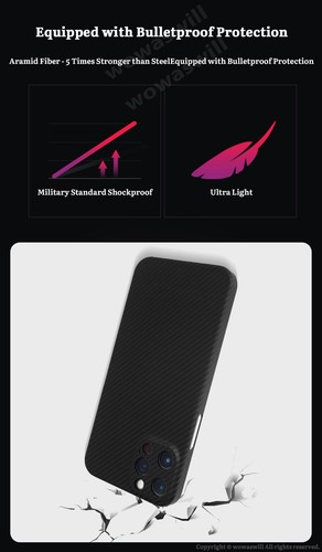 100% Ultra Slim Genuine 600D Aramid Fiber Case for iPhone - Picture 11 of 14