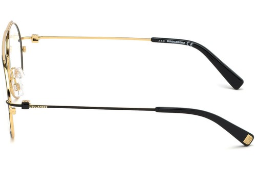 DSQUARED2 DQ5266 002 Black Gold Metal Aviator Eyeglasses Frame 54-18-145 DQ5266 - Picture 4 of 4