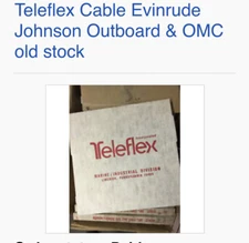 JOHNSON EVINRUDE OMC CONTROL CABLE T 400 TELEFLEX  8 FT SHIFT OR THROTTLE