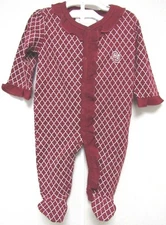 NCAA Oklahoma Sooners Red & White Lattice Footed Creeper Two Feet Ahead #257