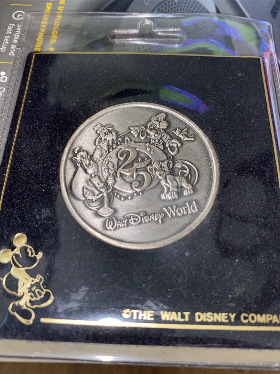 WDW ウォルト・ディズニー・ワールド 25th 記念 ブロンズコイン Walt Disney World 25th Anniversary Coin! New in Package