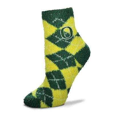 Oregon Ducks Women's For Bare Feet Argyle Sleep Socks ~ Size Medium ~ Brand New!