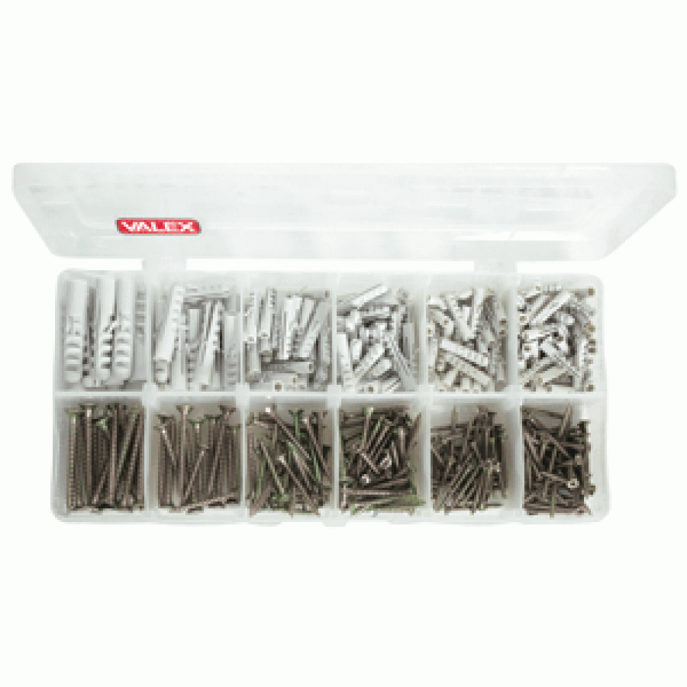 Kit di viti e tasselli per fissaggio a muro Valex 360 pezzi - valex