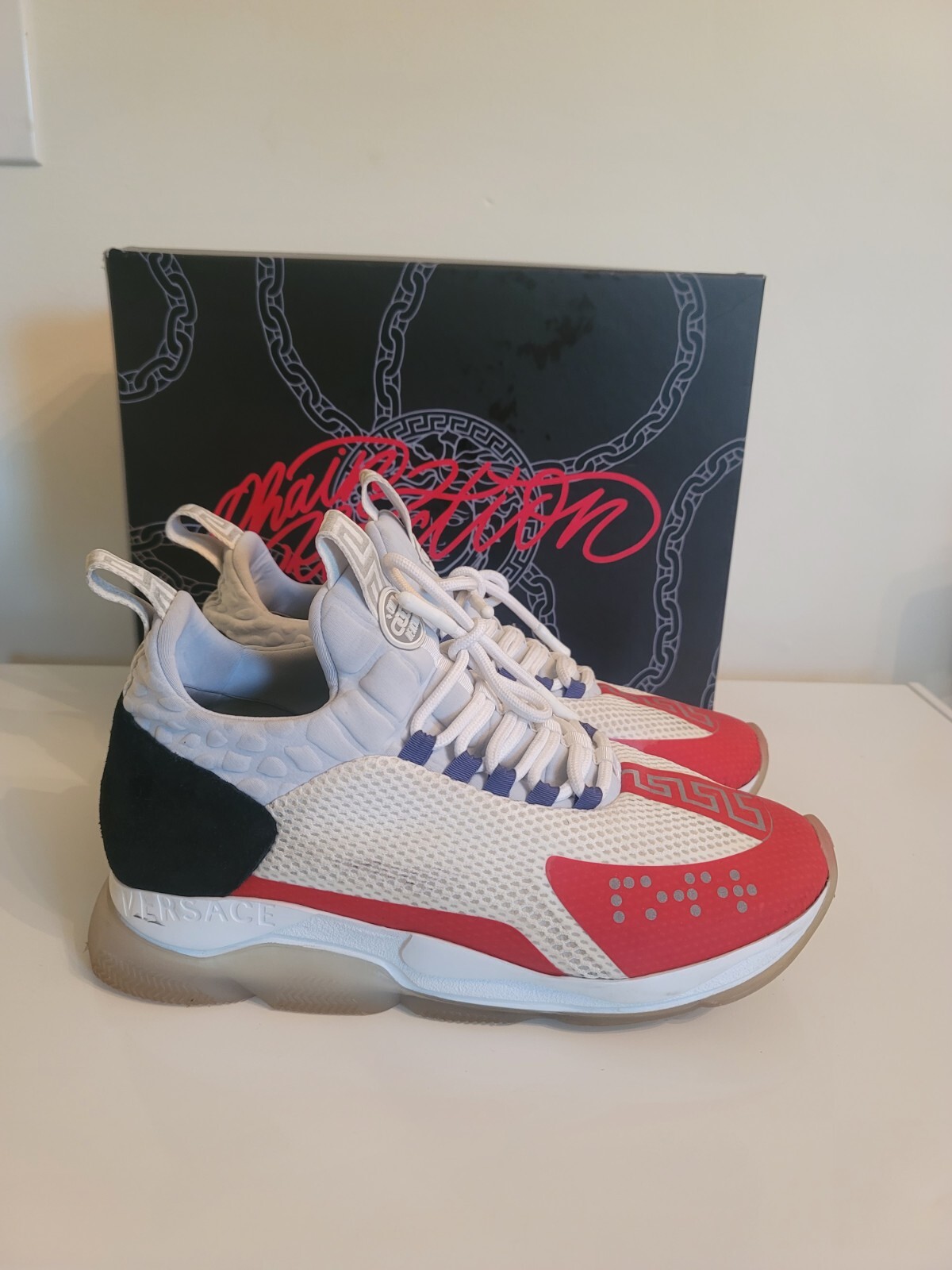 VERSACE Chain Reaction Yellow Red White 