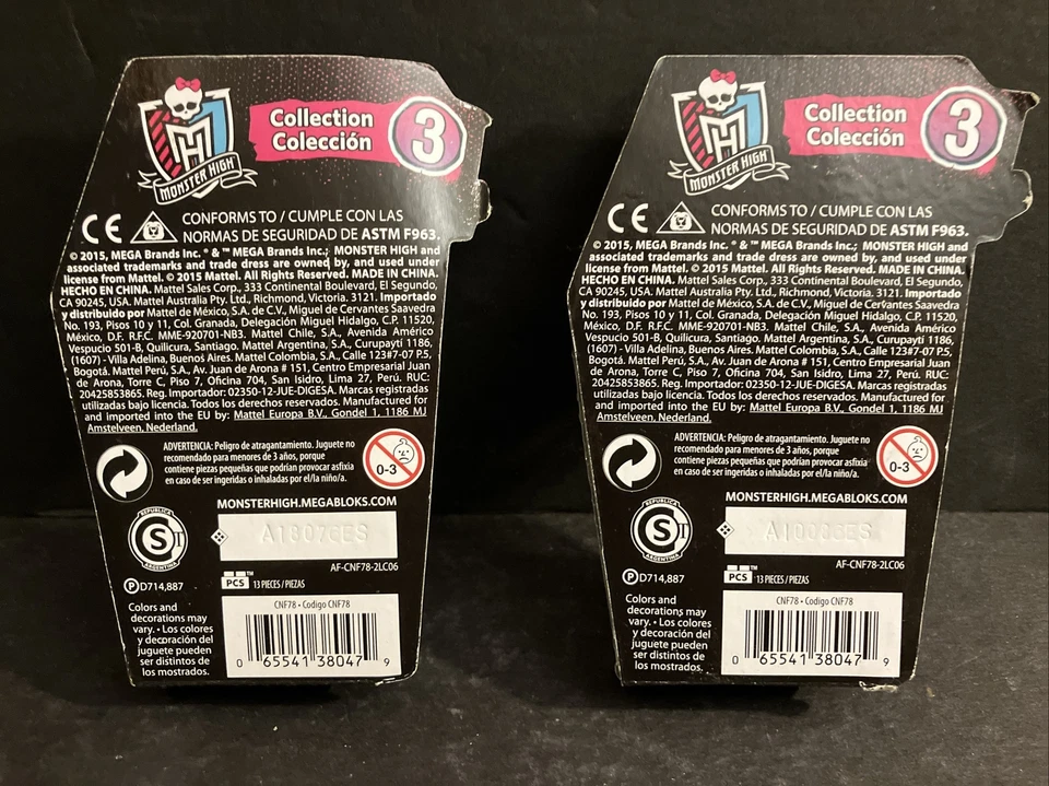 Monster High Mega Blocks Collection Series 3 Lot 2 mini figures Lorna & Clawdeen - Image 4 of 4