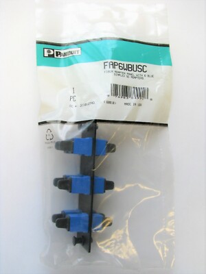 Panduit FAP6WBUSC Panel 6 SC Simplex Adapters Multimode/MM Blue
