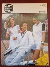 Sirdar DK/4ply Slipovers & Sweater Tennis/Cricket Original Knitting Pattern K296