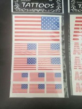 50 Sheets Tattoos: America Flag, American Patriotic Party Favors U.S.A