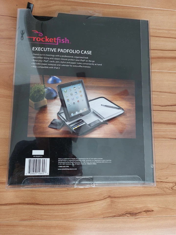 Rocketfish Executive Padfolio Leatherlike Case BRAND NEW for Apple iPad 2 +Later - Image 3 of 4