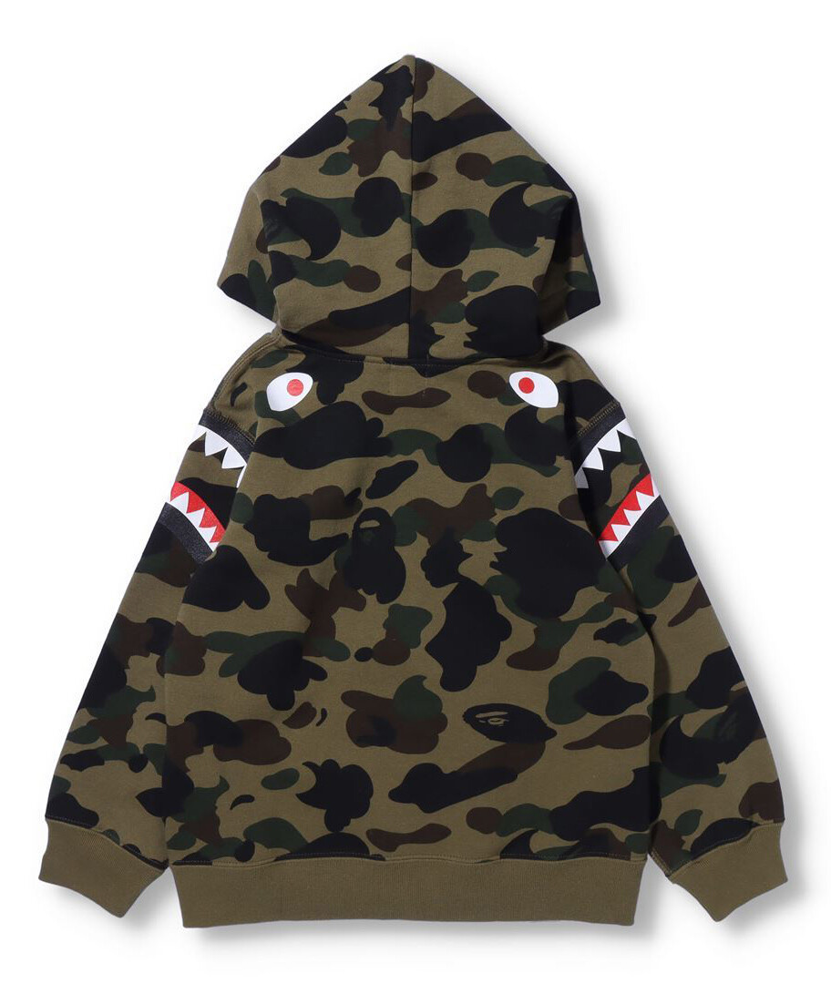A BATHNIG APE BAPE KIDS 1ST CAMO SHARK SHOULDER ZIP HOODIE A BATHNIG APE BAPE KIDS 1ST CAMO SHARK SHOULDER ZIP HOODIE