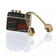 6 Sets of Dollhouse Miniature Retro Cassette Player and Headphones