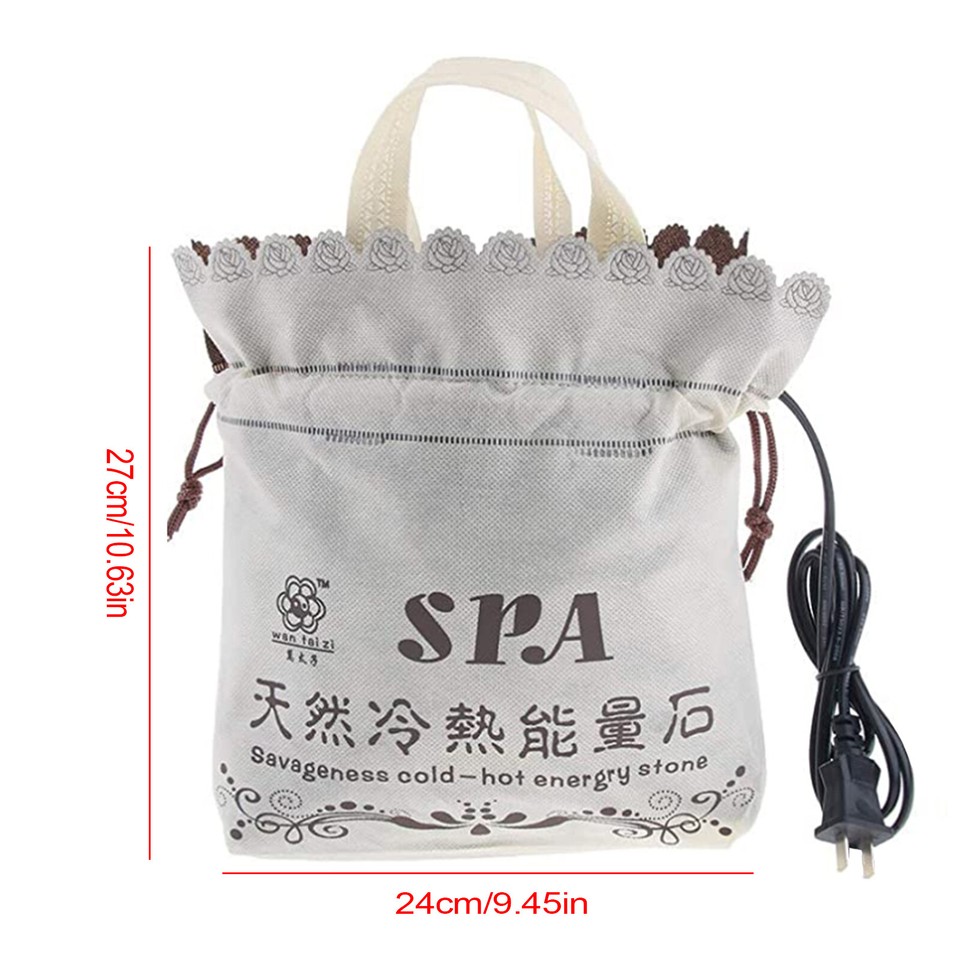 SPA Hot Lava Basalt Rock Heating Bag Massage Stone Warmer Heater