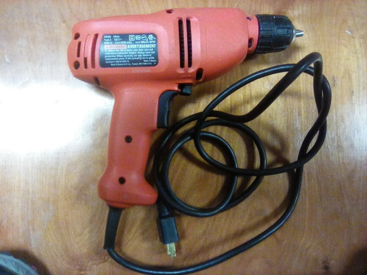 black decker 3/8 corded drill 120 Volts