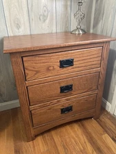 Mission Style Nightstand - Amish Made - Solid Oak