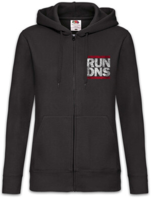 Run Dns Damen Zipper Hoodie Domain Name System Run Fun Server Admin Informatiker