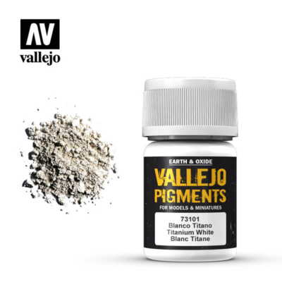 VALLEJO PIGMENT 73101 TITANIUM WHITE 30ml (Weathering Effect)