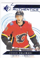 18/19 SP HOCKEY..JUUSO VALIMAKI..ROOKIE AUTHENTICS BLUE..CARD # 133..FLAMES