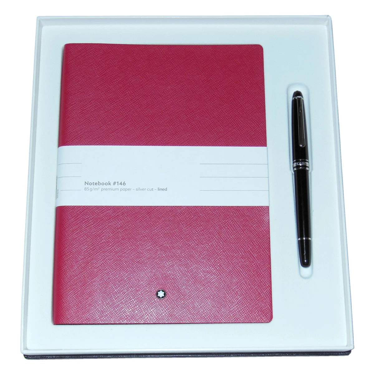 New Montblanc Classique Platinum Rollerball 146 Red Notebook