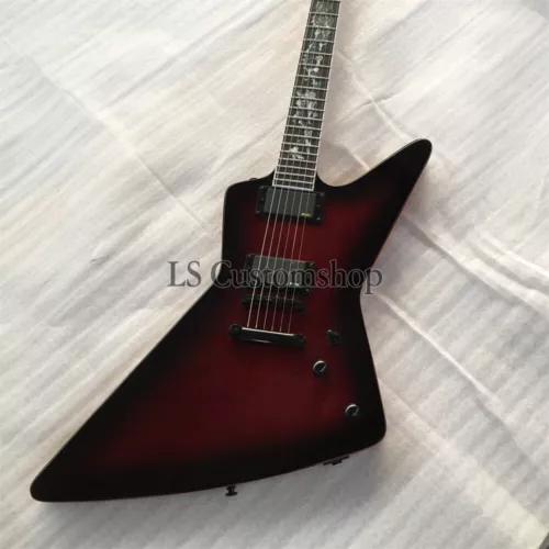 Ken Lawrence Explorer Blood Moon Burst Electric Guitar Hetfield Mahogany Body