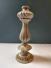 Vintage Ornate Metal Lamp Base R.A. 10 Baroque Rococo Gold Tone Finish 8.75"