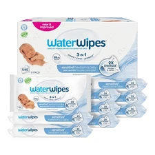 Baby & Newborn Wipes Unscented Hypoallergenic, 99.9% Water, 540