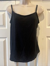 Adore Me Womens Black Adjustable Strap Sleeveless Bethany Cami Tank Top M