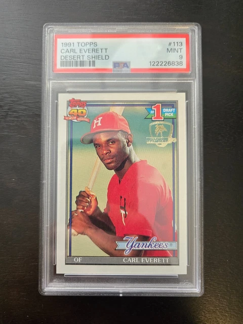 1991 Topps Desert Shield Carl Everett PSA 9 Mint #113