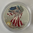 1999 American Silver Eagle 1 oz Silver Dollar Coin Enameled Item#1B