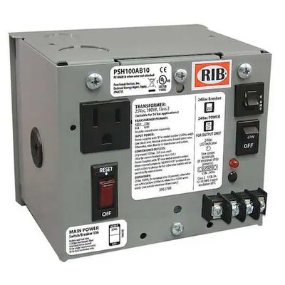Functional Devices-Rib Psh100ab10 Class 2 Transformer, 100 Va, Nema 1, 24V Ac,