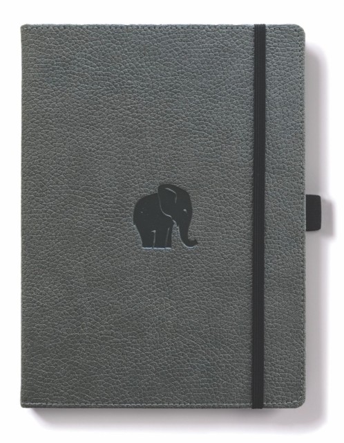 Dingbats A4+ Wildlife Grey Elephant Notebook - Lined (Paperback Book)
