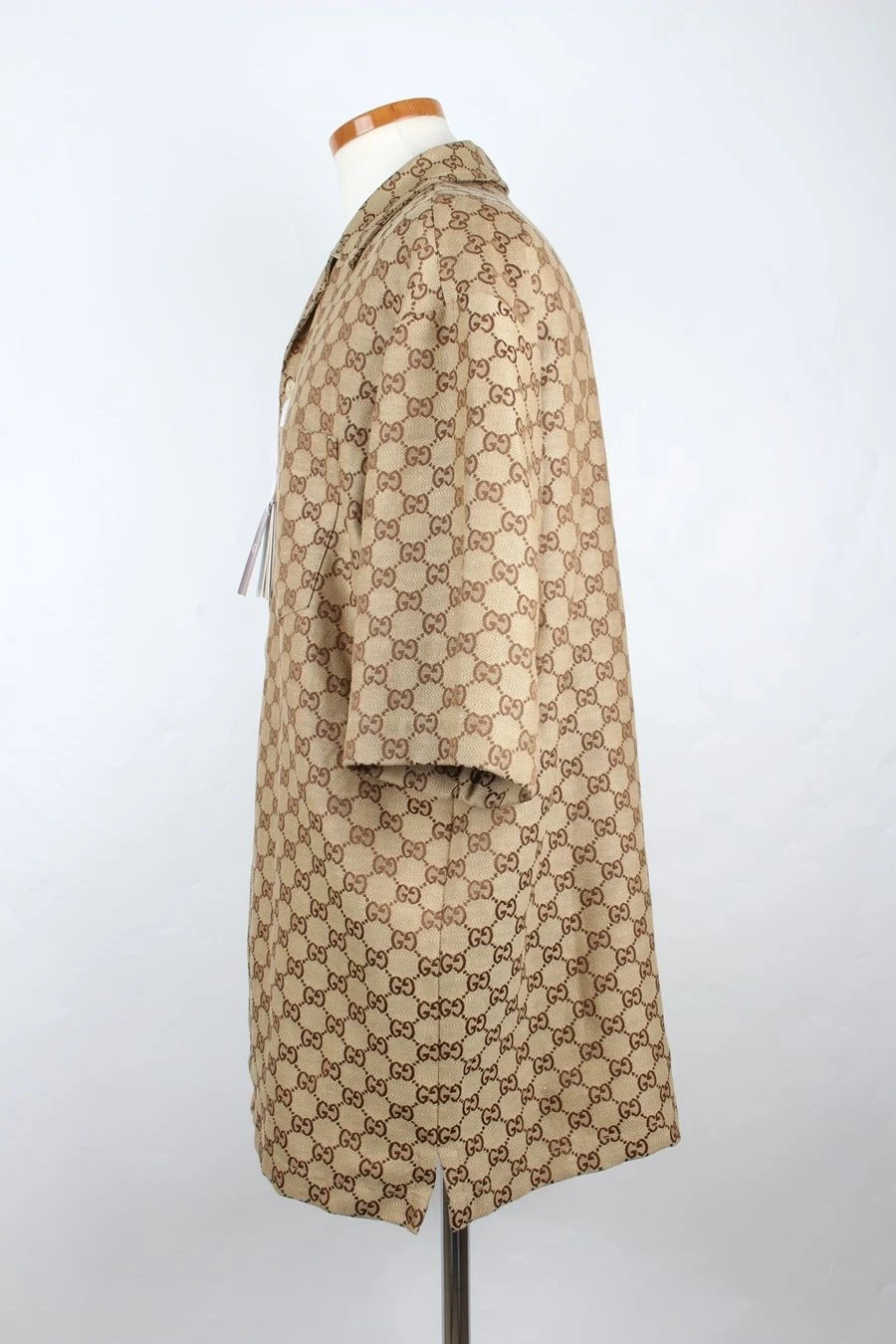 Giacca camicia manica corta in tela Gucci GG 48 87245942