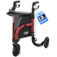 3 Wheel Walkers for Seniors,Z25 Foldable Rollator with 8" Airless Tires  Non...