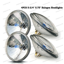 4pcs 5.75 Round Headlights Hilo Fit Mercury Cougar 1967-76 Monterey Comet 4pcs 5.75 Round Headlights Hilo Fit Mercury Cougar 1967-76 Monterey Comet