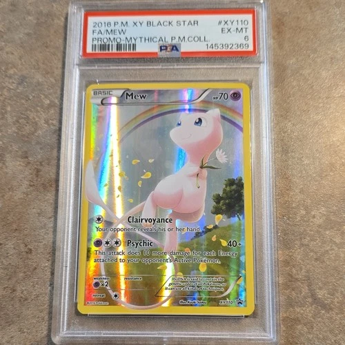 Pokémon Mew XY110 XY Promo Full Art Holo Card Stock Pokémon TCG PSA 6