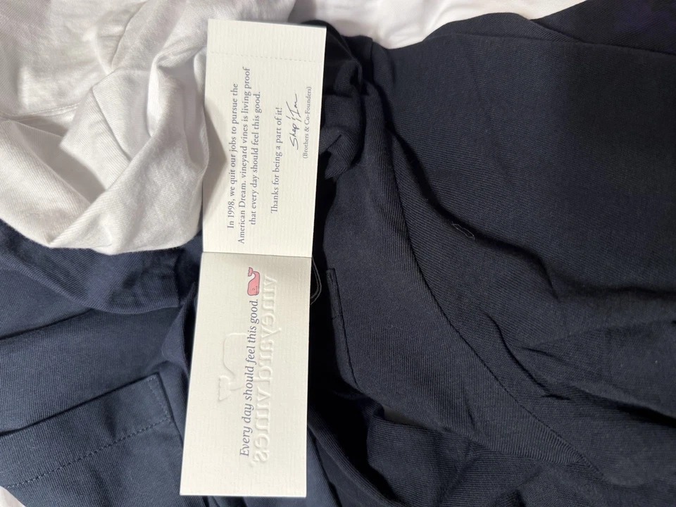 Camiseta Vineyard Vines Unisex Manga Larga Algodón, Azul Marino, M Foto 3 de 3