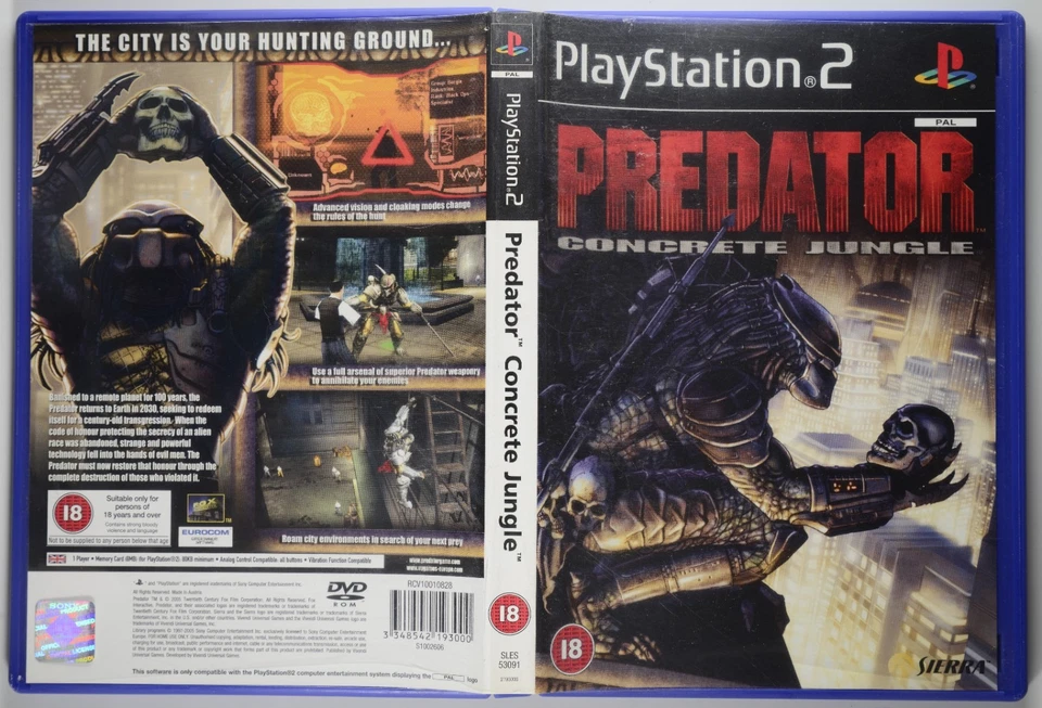 Predator: Concrete Jungle (PS2, 2005) - Action & Adventure / Cult Classic - Image 2 of 4
