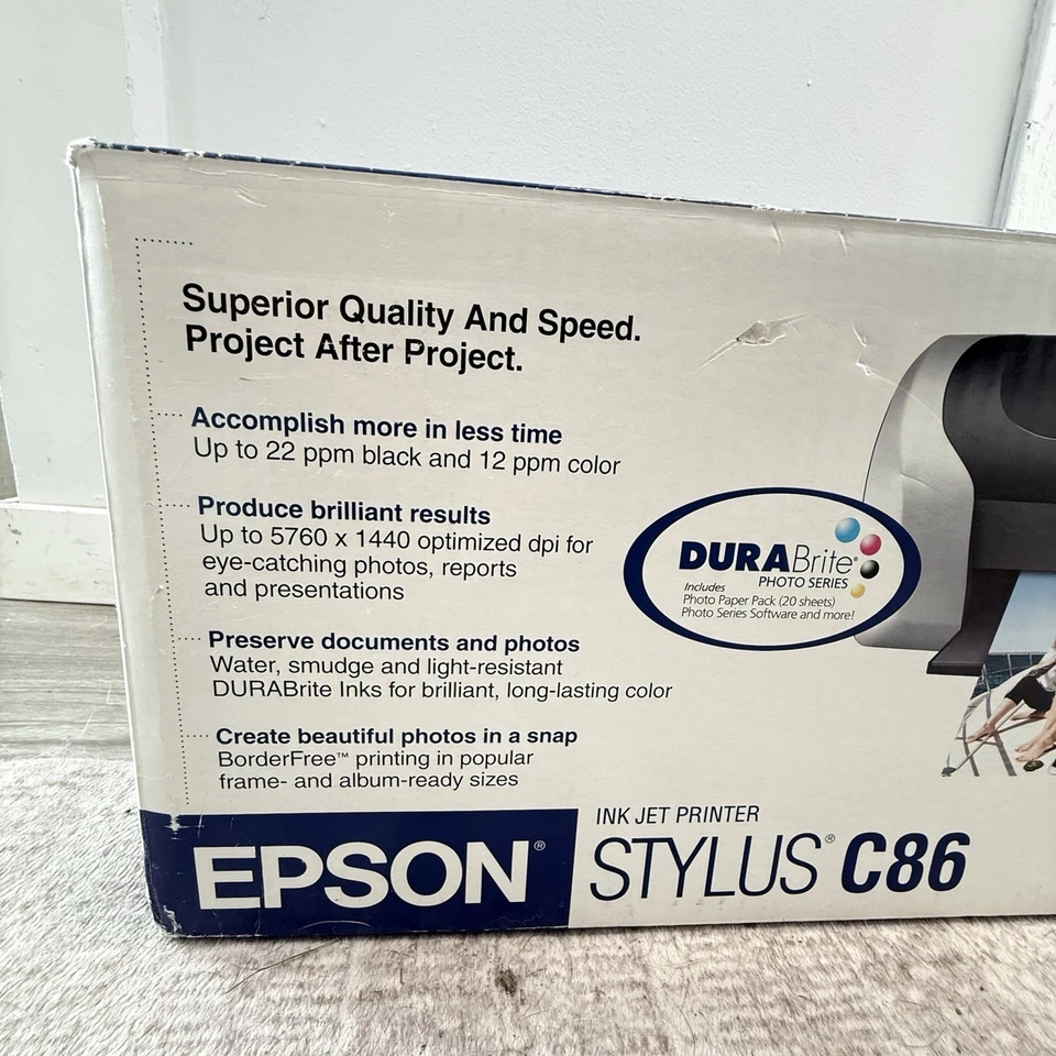 Epson Stylus C86 B251A Inkjet Printer with Ink (Open Box Never Used) - Image 2 of 4