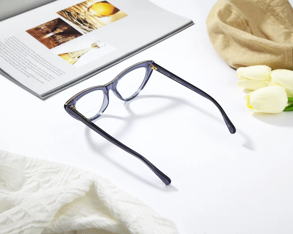 Stella McCartney Women's Fabella Cat-Eye Blue Eyeglasses Frames - Image 2 of 4